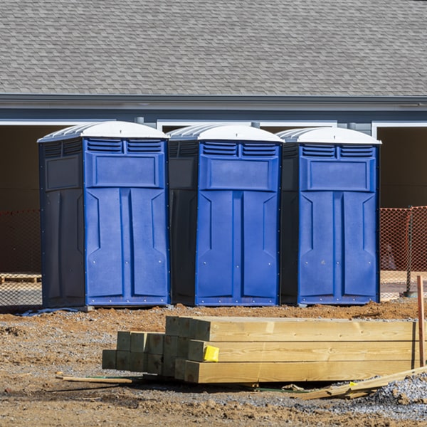 what is the cost difference between standard and deluxe portable toilet rentals in Buhler